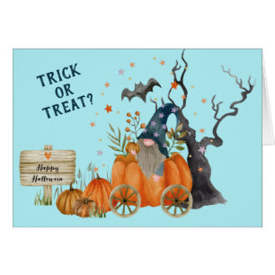 Belle Citrouille Wagon Gnome Halloween Trick ou Tr