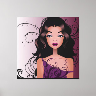 Belle coiffeuse fille 2 toile enrobée