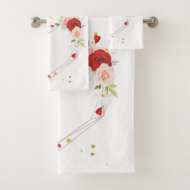 belle couronne fleurie avec aquarelle rose (En situation)