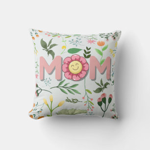 Belle Coussin de Fête des Mères à Motif Floral 