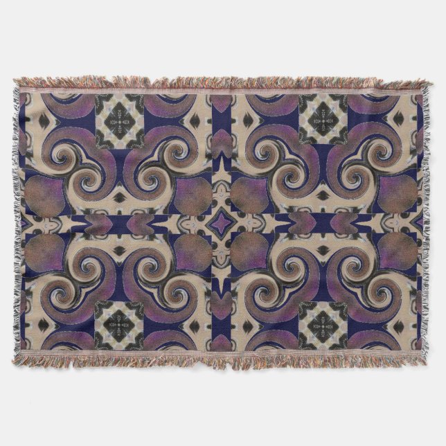 Belle Couverture à lancer bleu violet (Devant)