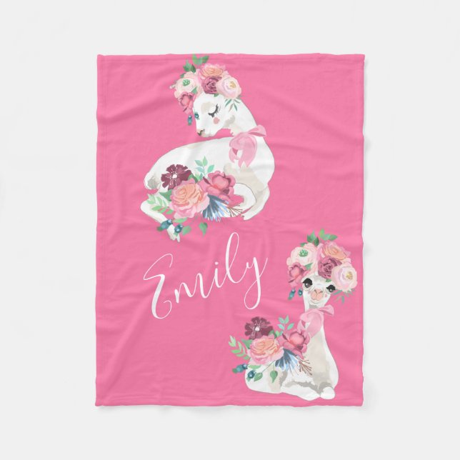 belle couverture d'ouatine de motif de lama (Devant)