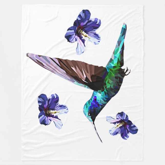 Belle couverture en polaire de colibri (Devant)