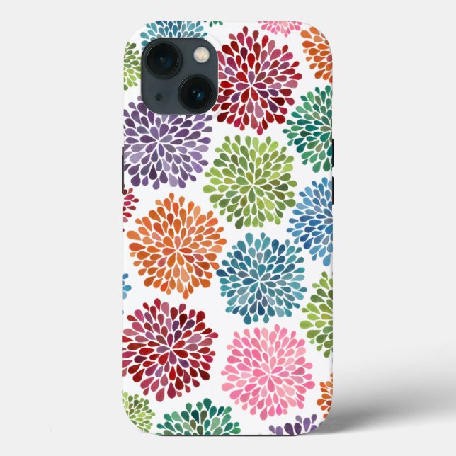Belle Dahlia Fleurs Apple Coque iphone Mate (Verso)