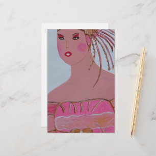 Belle Dame feuille de papier