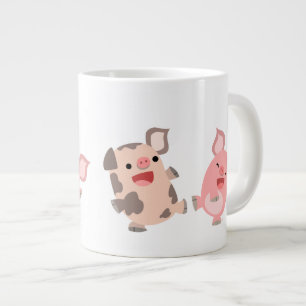 Belle Danse Caricature Cochons Jumbo Mug