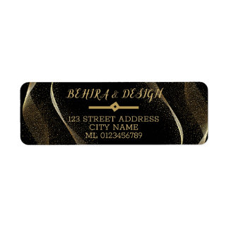 Belle, design élégant or noir