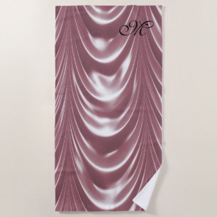 Belle Drape Petal Elegant Pattern Monogram Beach Towel
