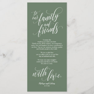 Belle Elégante Carte de réglage Merci