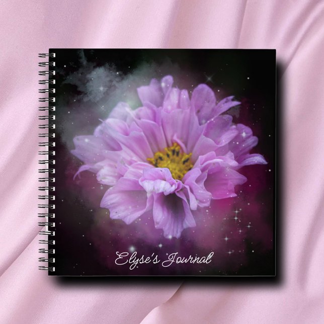 Belle Elégante Fleur Rose Personnalisable Journal (Créateur téléchargé)