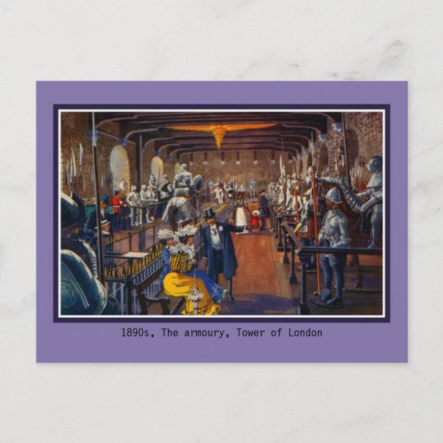 Belle epoque interior armoury The Tower of London Postcard (Front)