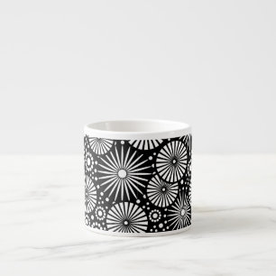 Belle Espresso Mug noir et blanc rétro