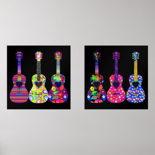 Belle et brillante Boho Hippie Style Guitares
