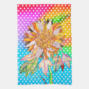 Belle et colorée Tournesol Serviette de cuisine