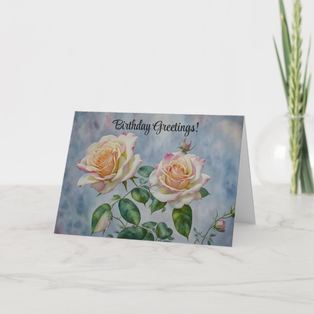 Belle et Dreamy Rose carte d'anniversaire (Devant)