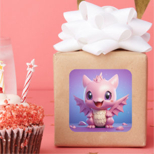 Belle étiquette de dragon bébé