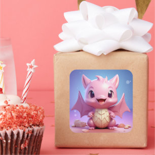 Belle étiquette de dragon bébé
