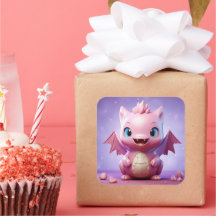 Belle étiquette de dragon bébé