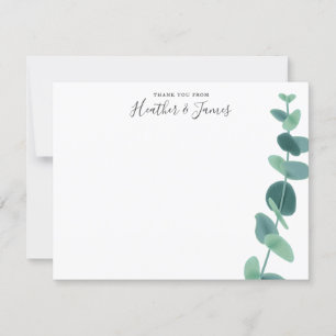 Belle Eucalyptus Mariage Merci Cartes