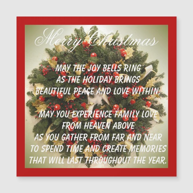 Belle Expressions Carte de vacances magnétique (Devant)