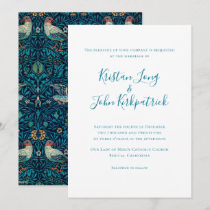 Belle Faire-part de mariage avec Blue Bird Accent