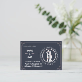 Belle faire-part de mariage poussiéreuse