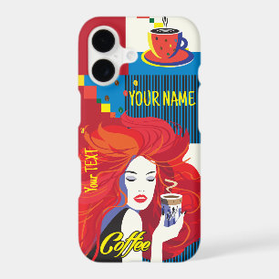 Belle Fashion Woman et café POP-ART tendance