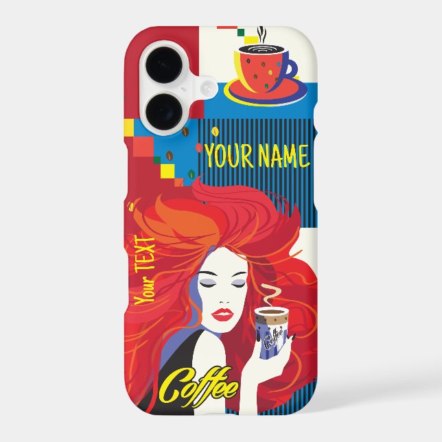 Belle Fashion Woman et café POP-ART tendance (Verso)