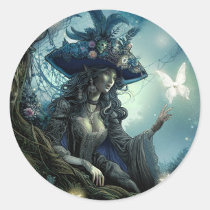 Belle fée de pirate - Sticker rond