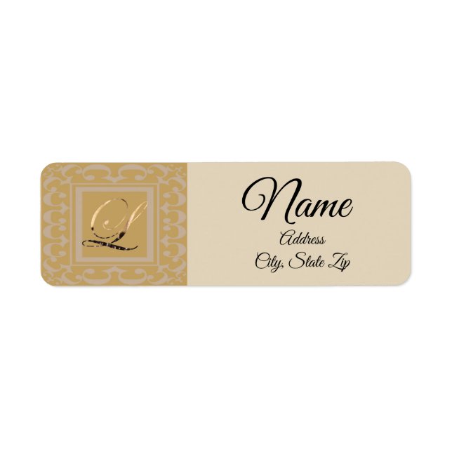 Belle Feminine Sophistiquée Cursive Lettre L (Devant)