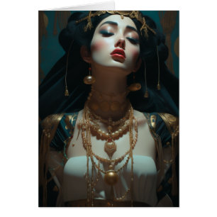 Belle Femme Blank Inside Carte de voeux