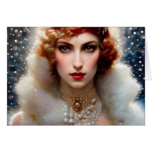 Belle femme en blanc Toutes les occasions Salutati