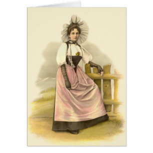 Belle femme suisse dans le costume traditionnel,