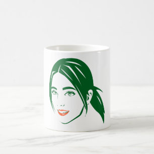 belle femme visage Café Mug