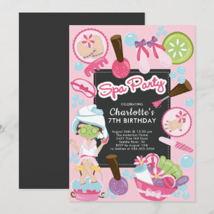 Belle fête Spa Invitation d'anniversaire