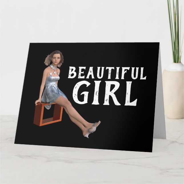 BELLE FILLE ADO BONNE CARTES D'ANNIVERSAIRE (Devant)