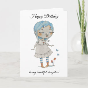 Belle fille - Carte d'anniversaire