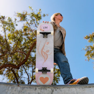 Belle fille Monogrammed Skateboard