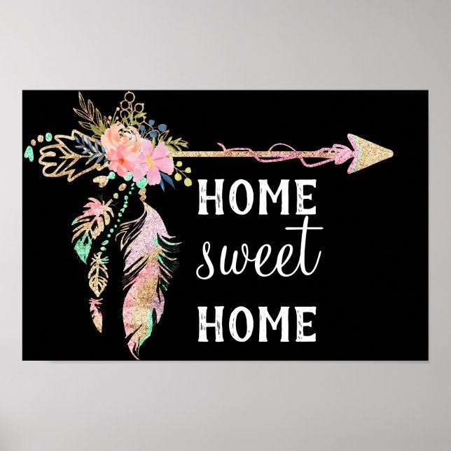 Belle flèche bohème - Accueil Sweet Home Poster (Devant)