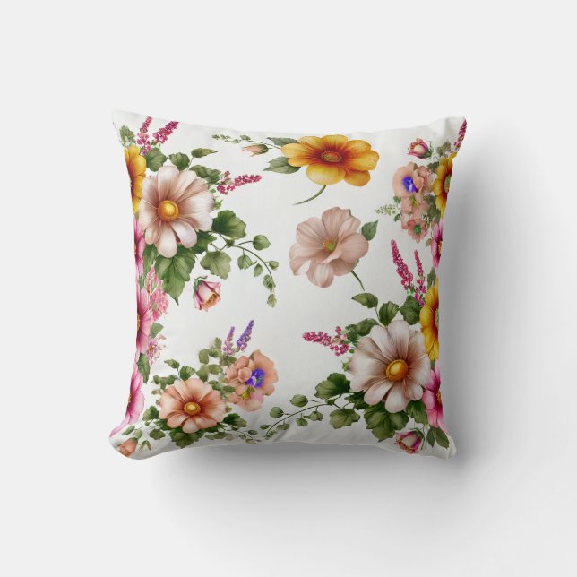 Belle Fleur Design Jeu Oreiller (Recto)