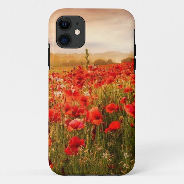 belle fleurs de pavot rouge coque (Dos)