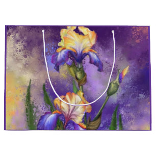 Belle Fleurs Iris Sac Cadeau Purple