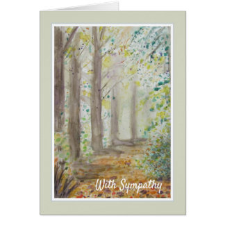 Belle Forêt Arbres Sympathie Carte Souvenirs