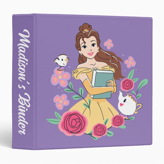 Belle & Friends Bookish Blooms Binder (Front/Spine)