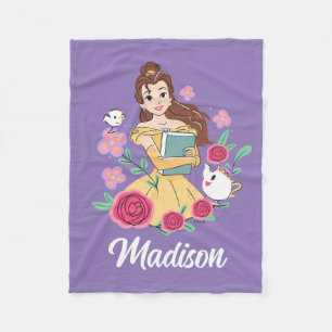 Belle & Friends Bookish Blooms Fleece Blanket