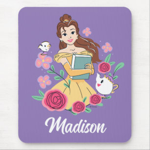 Belle & Friends Bookish Blooms Mouse Pad