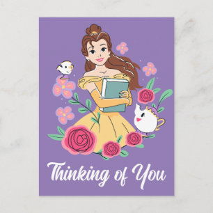 Belle & Friends Bookish Blooms Postcard
