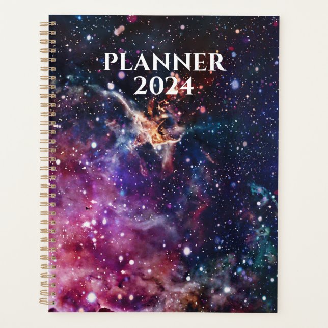 Belle Galaxy Out Space Starry Night Planner (Devant)