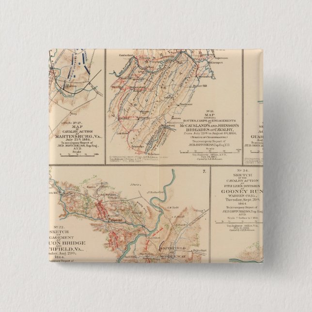 Belle Grove battle 2 Inch Square Button (Front)