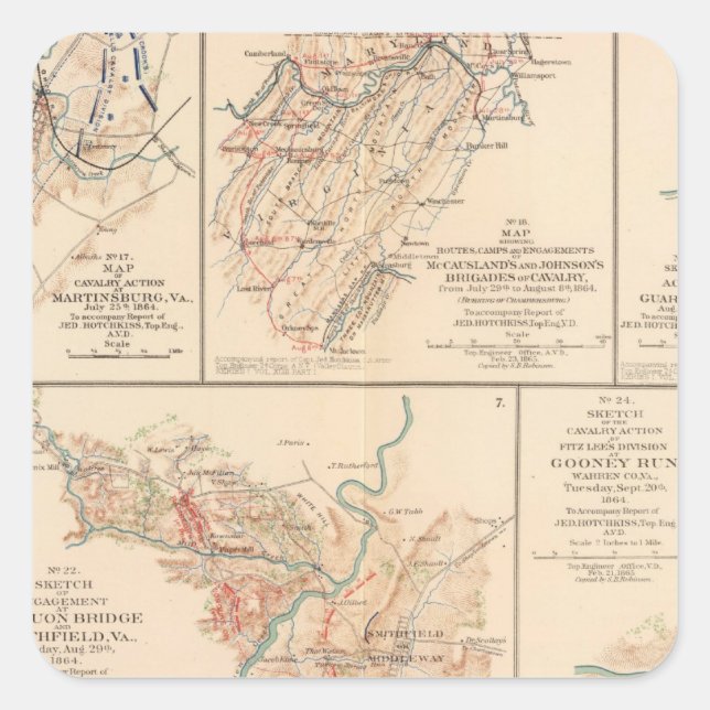 Belle Grove battle Square Sticker (Front)